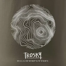 Trosky - vrstevnice v kruhu