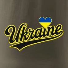 Ukraine - nápis čierny