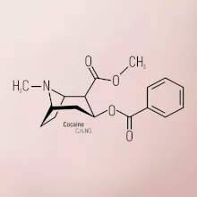 Molekulárna štruktúra Cocaine Kokaín