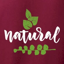 Natural - nápis v listoch
