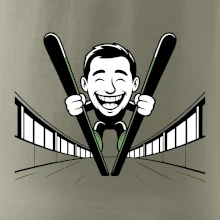 Vysmiatý kreslený skokan