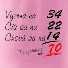 Vyzerá, cíti sa, chová sa - 70 rokov