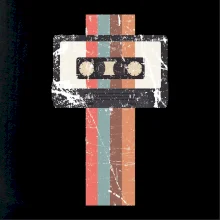 Retro kazeta - pruhy