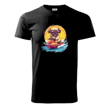 Mops na vodnom skútri