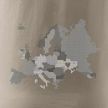 Mapa Európy - srdce v Ukrajine