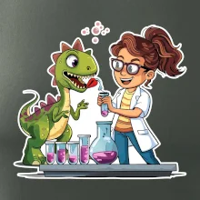 Chemik a dinosaurus - dievča