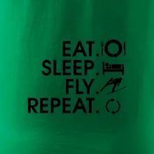 Eat sleep fly repeat - skoky na lyžiach
