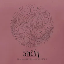 Špičák - vrstevnice v kruhu