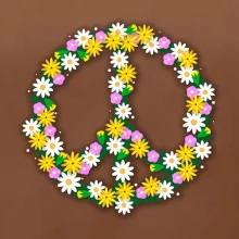 Peace symbol margaréty