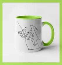 Lezec na skale jedným ťahom