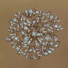 Včelia rodinka kruh (Pecka Design)