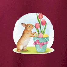 Veľkonočný zajačik tulipány