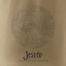 Ještěd - vrstevnice v kruhu