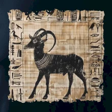 Egyptské hieroglyfy koza