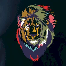 Hlava leva kreslená jednoduchá