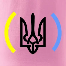 Ukrajina trojzubec s farbami