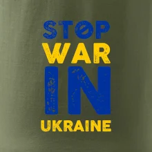Farebný nápis Stop war in ukraine