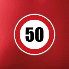 Dopravná značka - obmedzenie rýchlosti 50