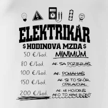 Hodinová mzda elektrikár Hodinová mzda elektrikár
