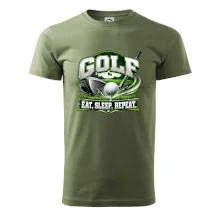 Golfová palica s loptičkou eat sleep repeat