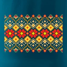 Ukrajinský vzor - Červené kvety