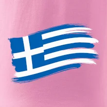 Grécko vlajka - štetkou