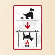 Tričko pre odporcov sraní na chodníku