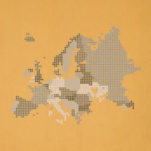 Mapa Európy - srdce v Ukrajine Mapa Európy - srdce v Ukrajine