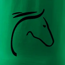 Kôň - hlava silueta