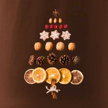 Vianočný stromček zo sušených plodov