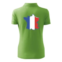 Francúzska vlajka mapa obrys