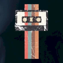 Retro kazeta - pruhy