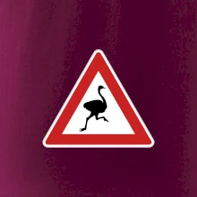 Dopravná značka - Pozor pštros