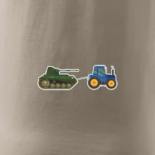 Ukrajinský traktorový pluk ulovil tank Ukrajinský traktorový pluk ulovil tank