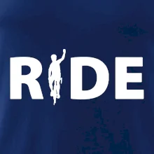 Ride - nápis s cyklistom Ride - nápis s cyklistom