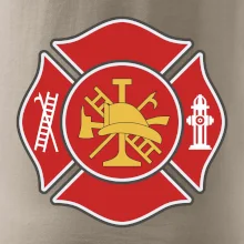 Fire department logo červené