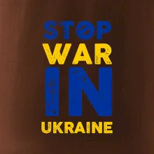Farebný nápis Stop war in ukraine