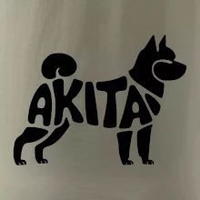 Akita Inu - Nápis v tele