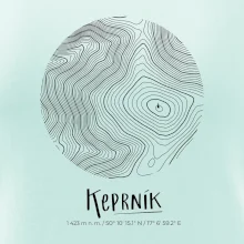 Keprník - vrstevnice v kruhu