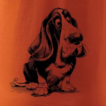 Čiernobiela karikatúra baset