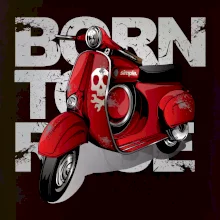 Scooter born to ride red