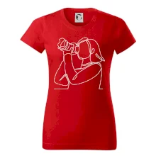 Fotografka stojaca jedným ťahom