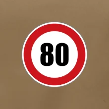 Dopravná značka - obmedzenie rýchlosti 80