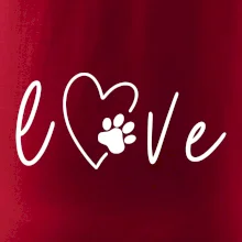Love nápis zviera