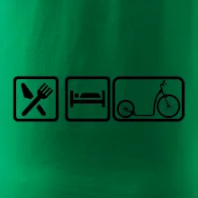 Eat sleep kolobežka veľké a malé koleso