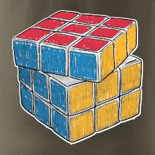 Rubikova kocka kreslená