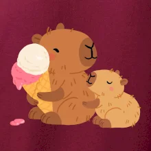 Kapybara so zmrzlinou