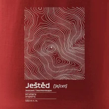 Ještěd - vrstevnice v obdĺžniku