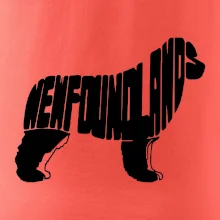 Novofundlandský pes - nápis v tele Novofundlandský pes - nápis v tele