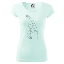 Preťahujúca sa žena jedným ťahom